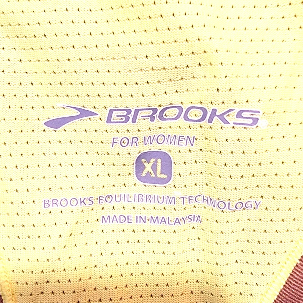 Brooks Womens XL Neon Yellow Equilibrium Technology Running Tank Top 220541 - Picture 7 of 10